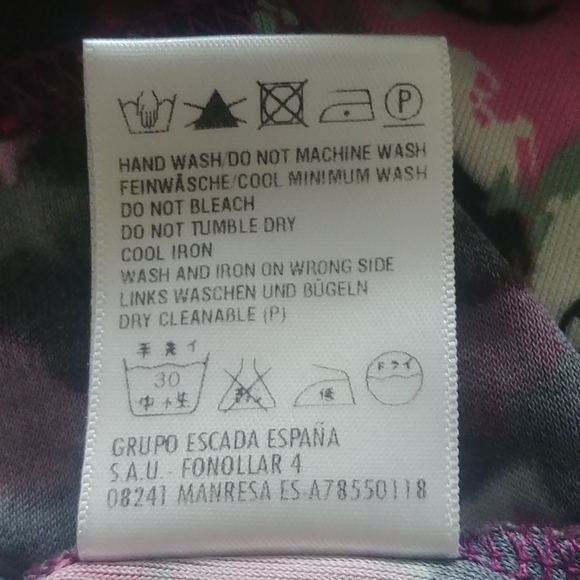 Escada Multicolored Viscose Stretch Top 38/8 - Picture 10 of 10